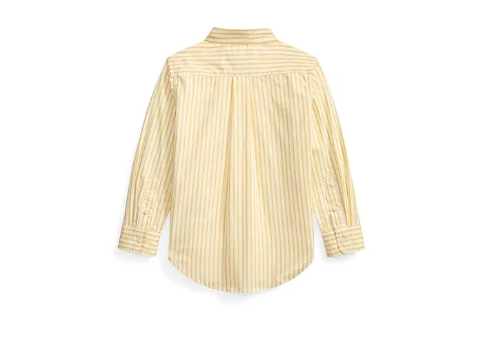 Рубашка из хлопкового поплина клетчатая Polo Ralph Lauren Kids, Corn Yellow/White — фото 2