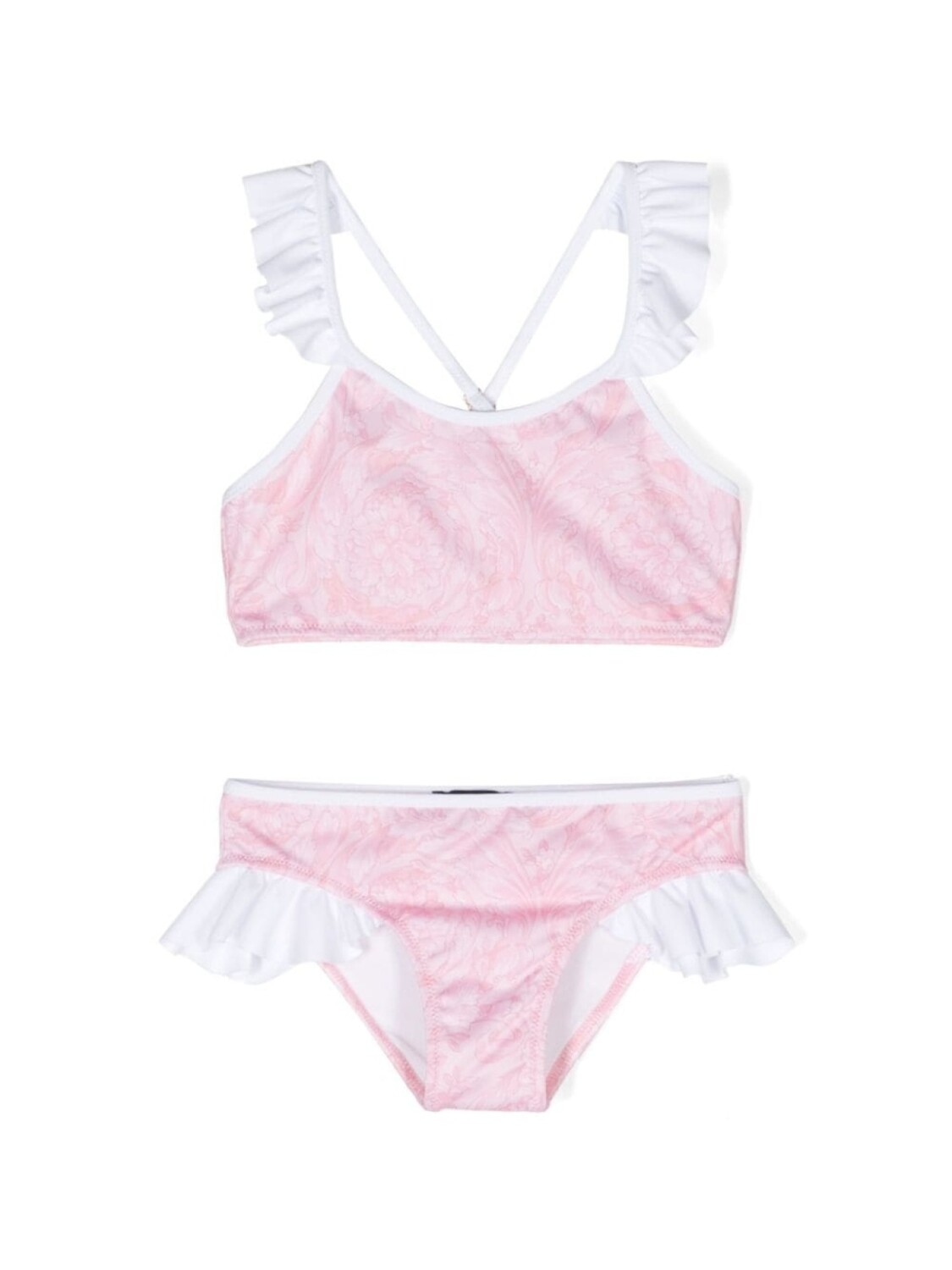 

Versace Kids бикини с оборками и принтом Barocco, розовый