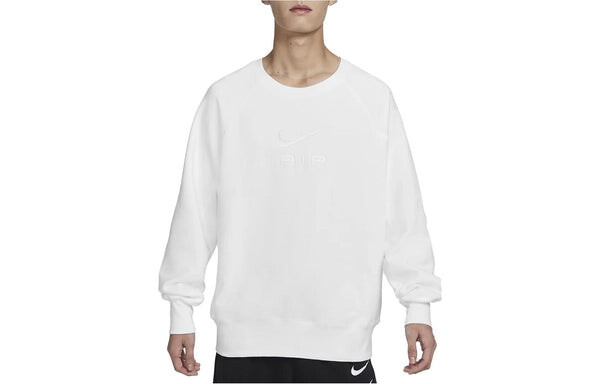 Толстовка Nike Sportswear Air French Terry Crew Sweatshirt 'White', белый — фото 2