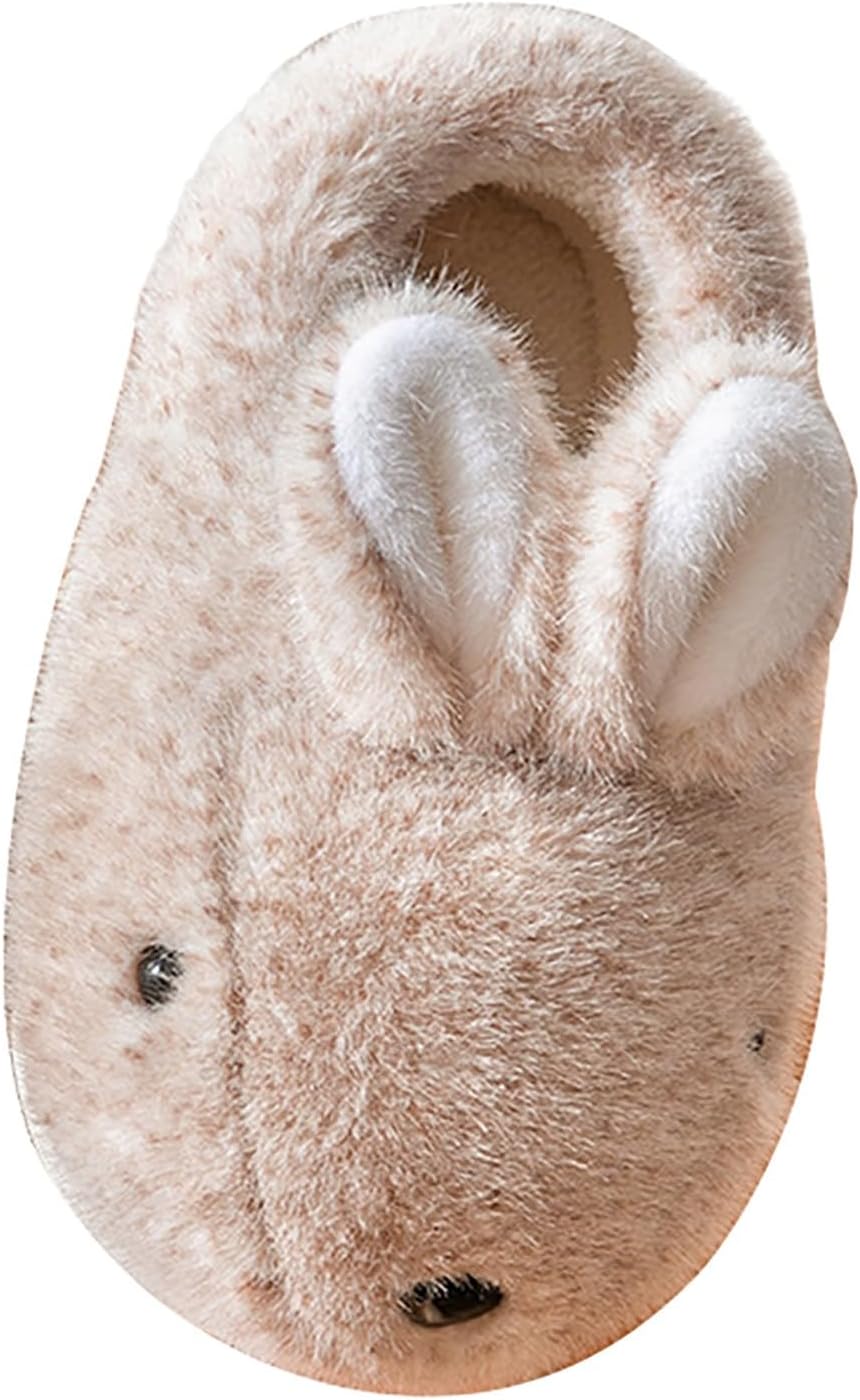 

Милые пушистые тапочки для малышей, детей, девочек и мальчиков, теплые для дома с мягкой подошвой, не скользящие, для спальни Generic, хаки