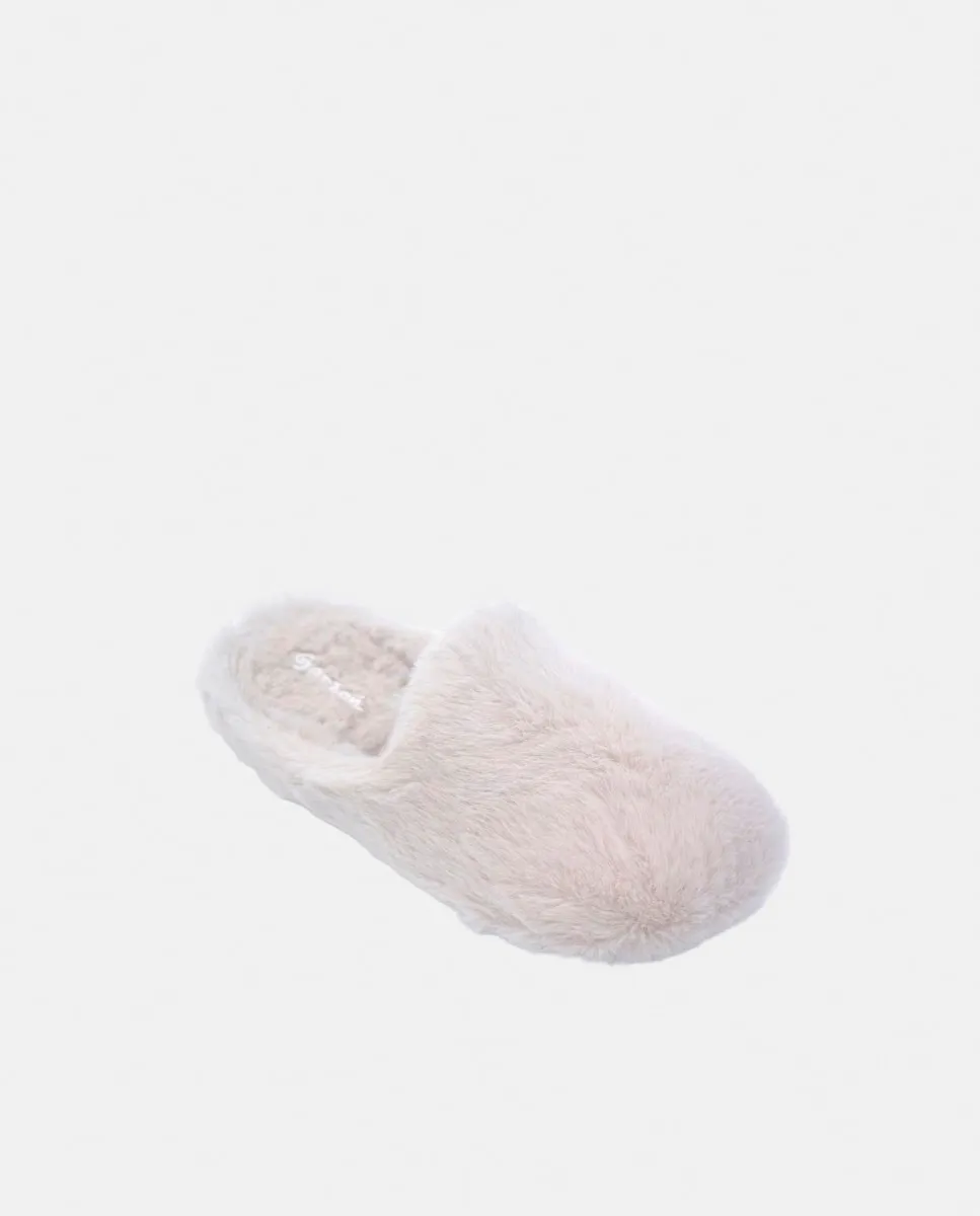 

Детская тапочка без задника с искусственным мехом, полиэстер Garzón, бежевый