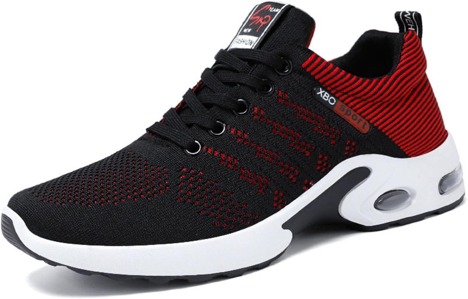 

Мужские кроссовки для бега с легкой воздушной подушкой, для тенниса и ходьбы, сетчатые, дышащие, противоскользящие, для тренировок в спортзале, с мягкой подошвой, шнуровкой, комфортные Xdfvc, красный