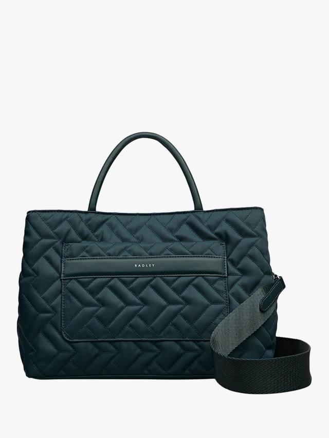 

Holland Park Quilt средний вместительный мешок с молнией Radley, Green