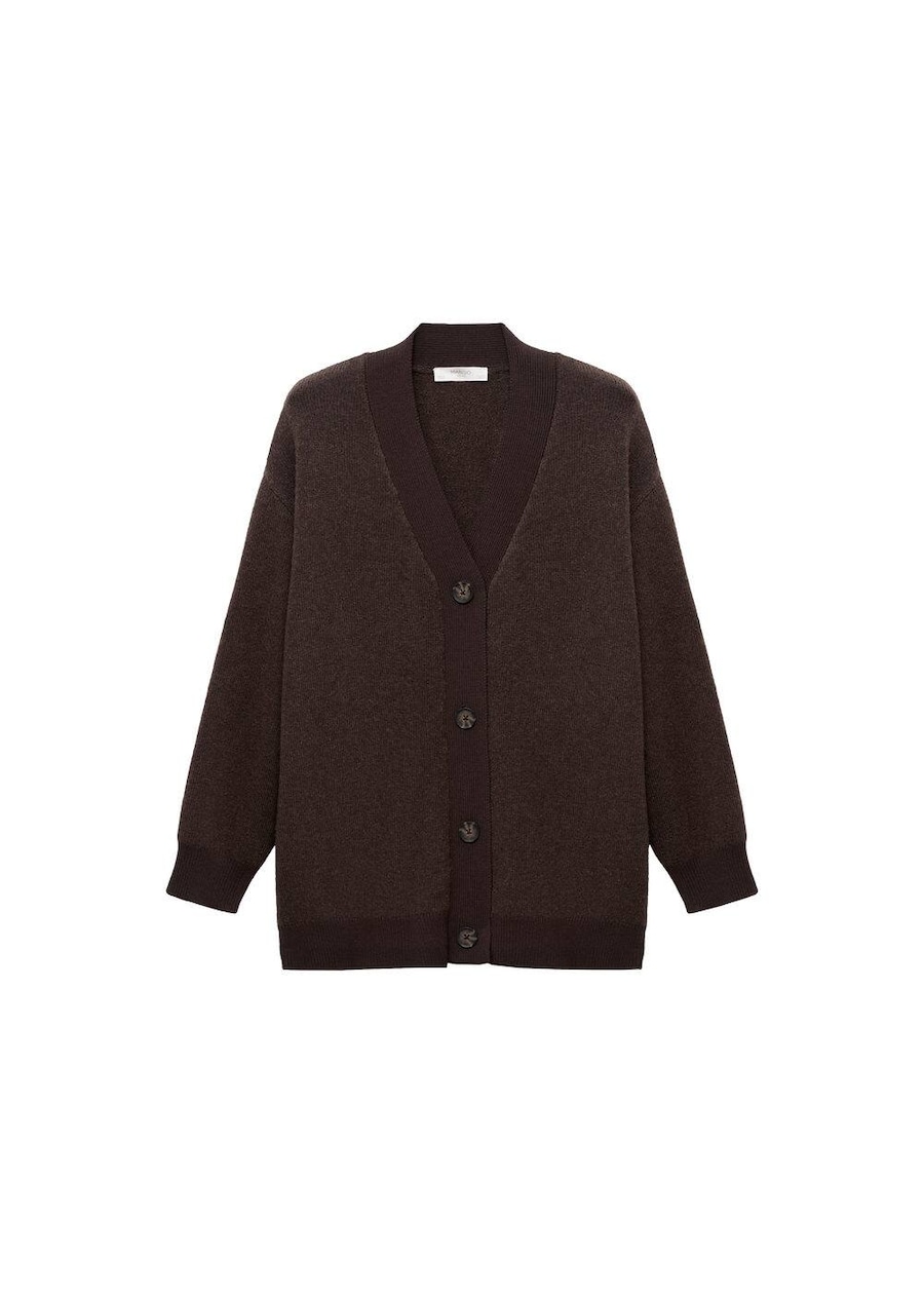 

Вязаный кардиган MANGO Dani, шоколадный