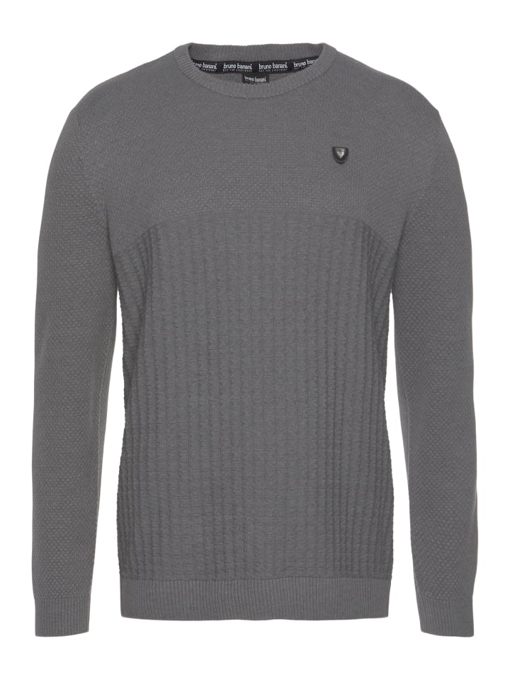 

вязаный свитер серого меланжа Bruno Banani