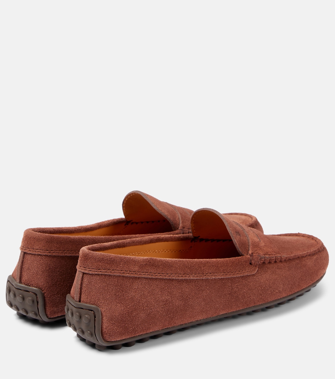 Замшевые туфли для вождения City Gommino Tod's, Marrone Scuro — фото 2