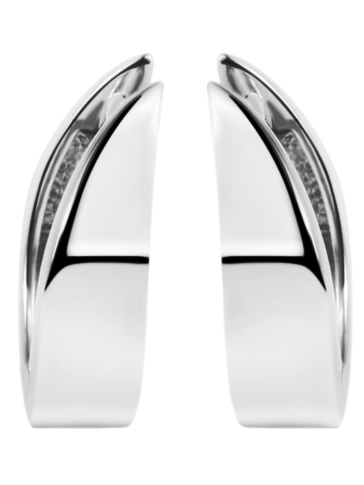 

Adeliás Женские серьги - серьги-кольца на шарнирах из серебра 925 пробы с кубическим цирконием в серебре