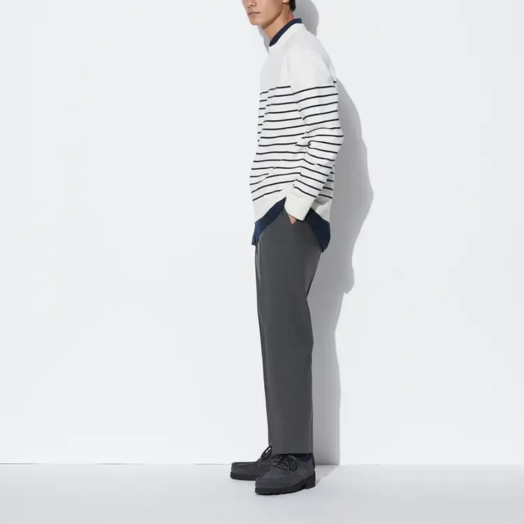 Костюм Брюки Мужские Свинцово-серые Uniqlo, серый — фото 4