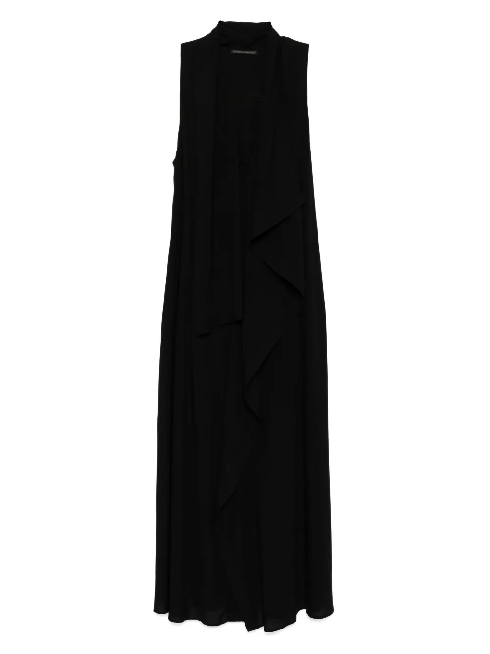 

Драпированное платье без рукавов Yohji Yamamoto, черный