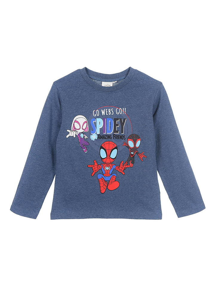 

Рубашка с длинным рукавом Spidey and his amazing friends, синий