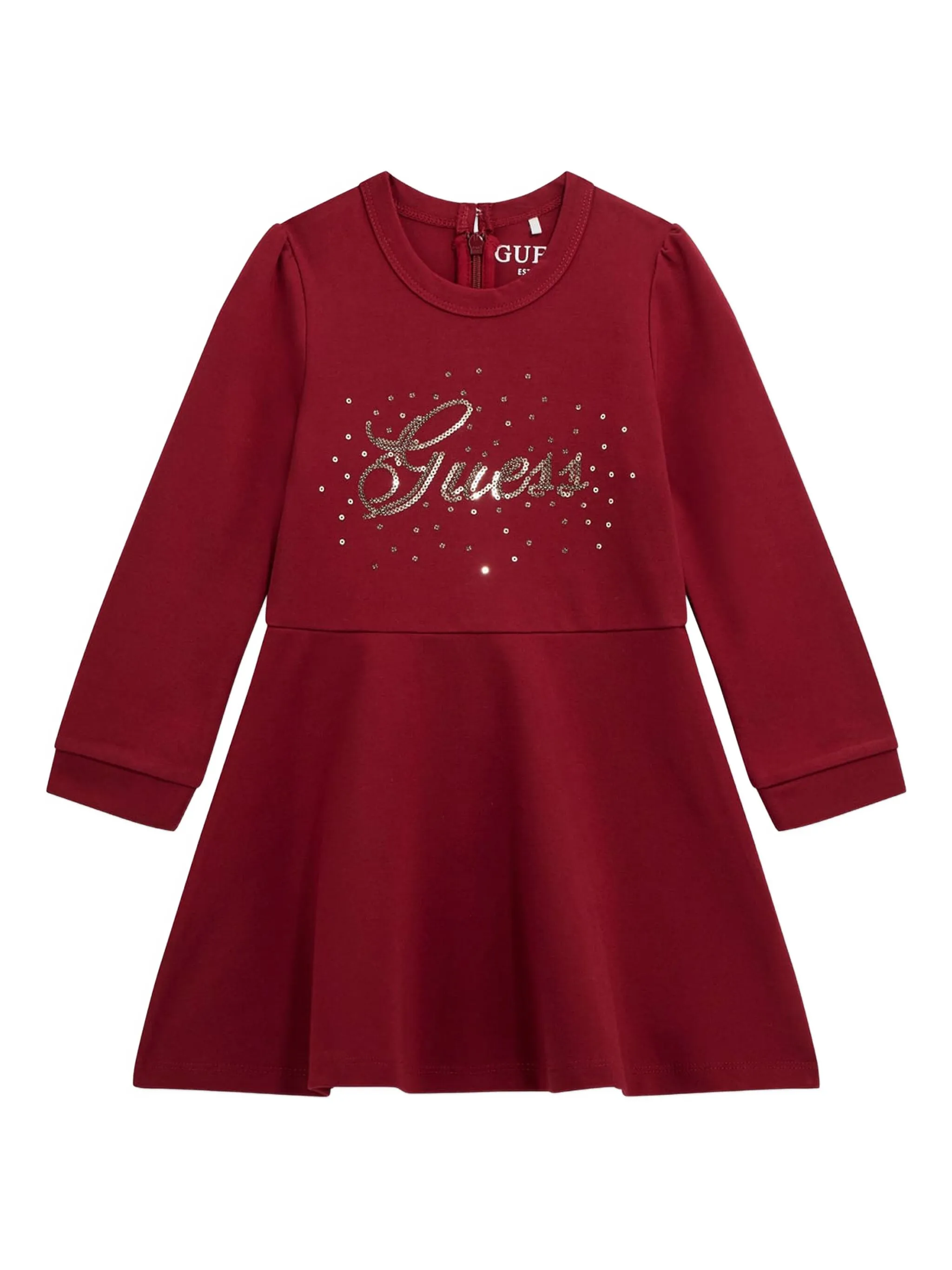 

Расклешенное платье с пайетками Guess Kids, красный