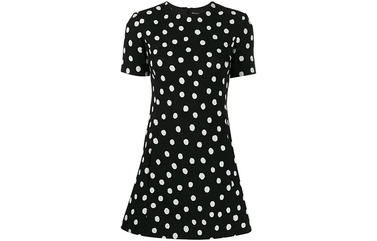 

SAINT LAURENT Женское платье с короткими рукавами и шортами, цвет Black