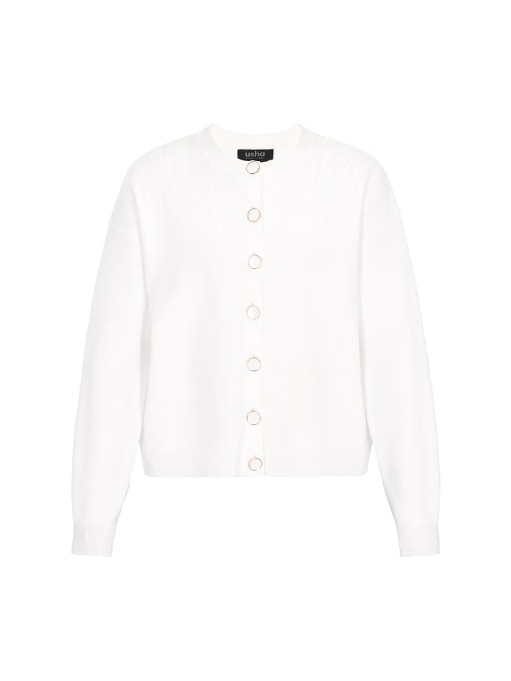 

Женский кардиган цвета слоновая кость usha BLACK LABEL