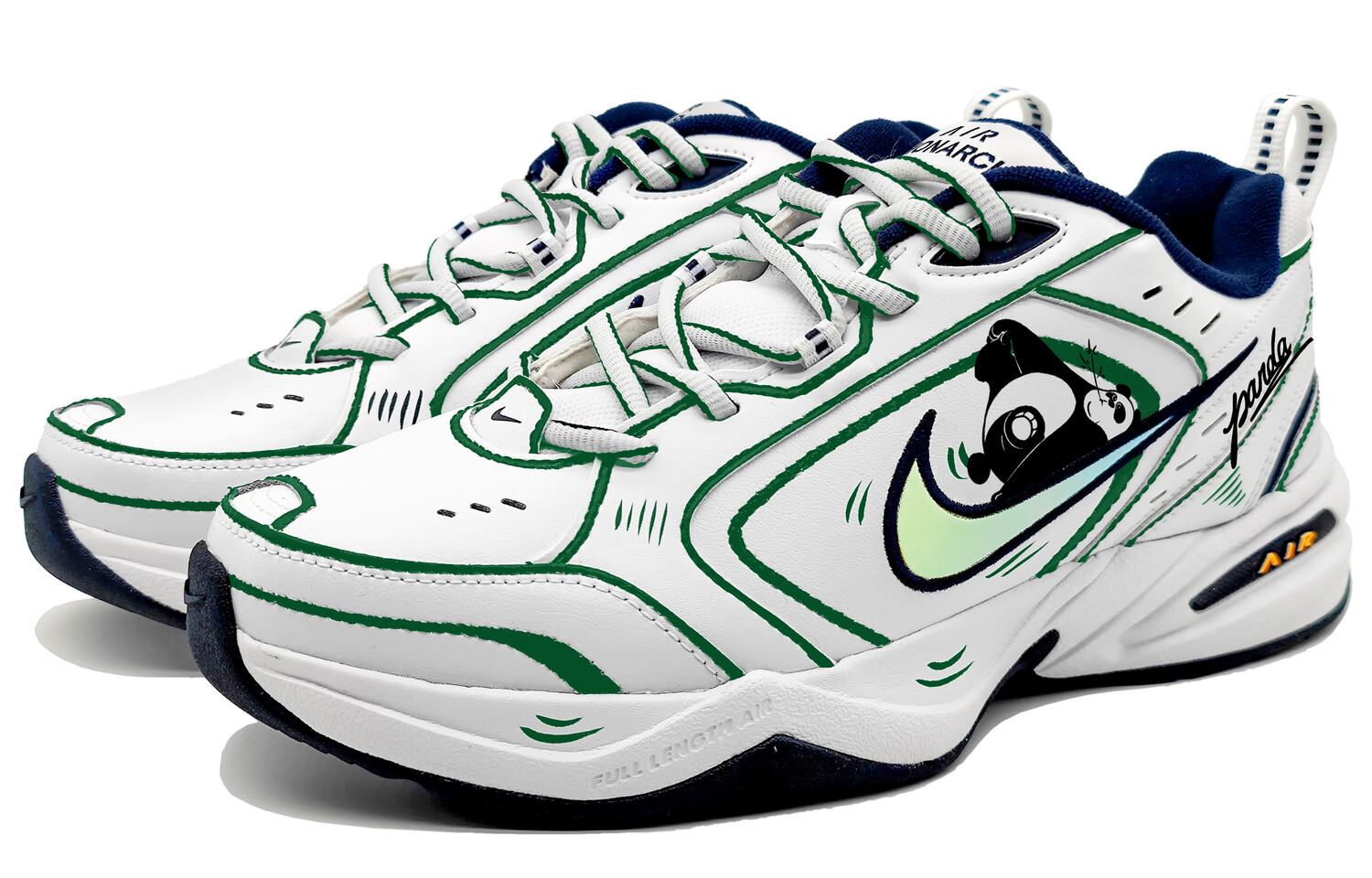 

Кроссовки Nike Air Monarch 4 Chunky Sneakers Unisex Low-Top Green Black