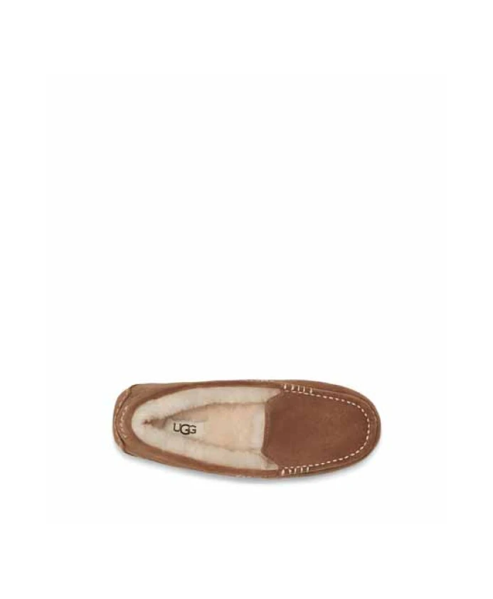 Уютные замшевые тапочки на шерстяной подкладке Ugg, коричневый — фото 4