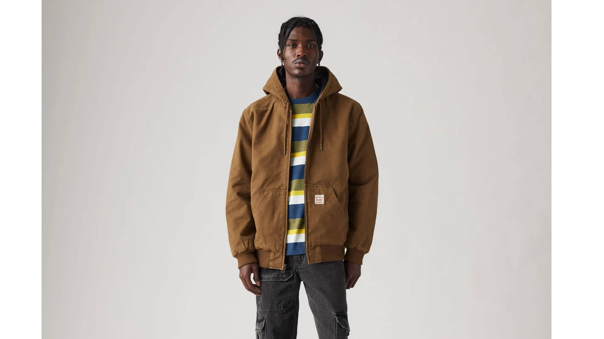 

Куртка с капюшоном и спецодеждой Potrero Levi's, цвет Worker Brown - Brown
