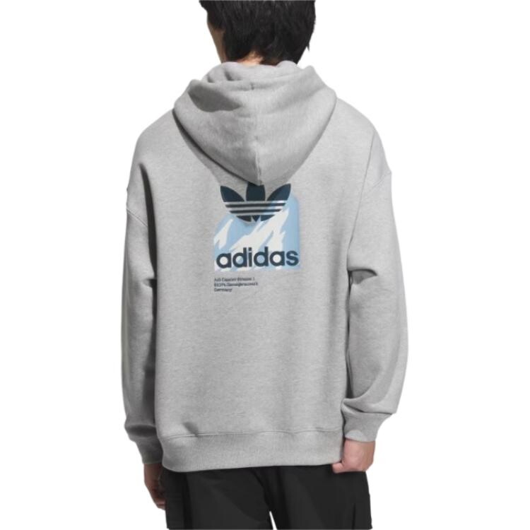 Толстовка мужская, средний цвет, серый меланж Adidas Originals, серый — фото 4