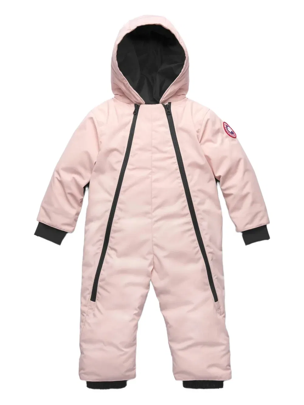 Зимний комбинезон на молнии с капюшоном Canada Goose Kids, розовый