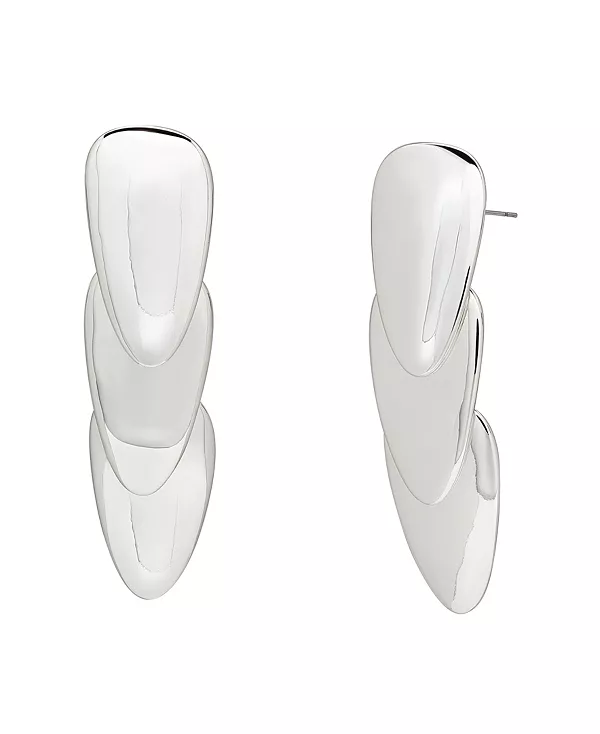 

Серьги-Линейки с серебряными листьями Robert Lee Morris Soho, silver