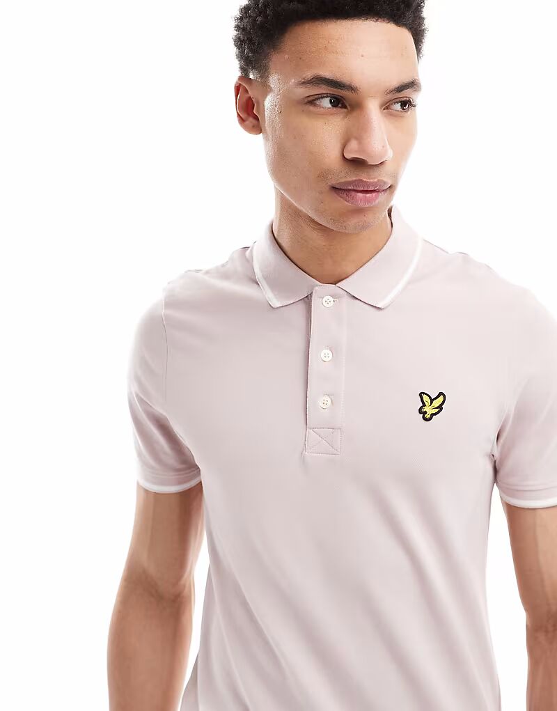 

Рубашка-поло Lyle & Scott Ss с кантом, цвет x645, розовая соль/белый