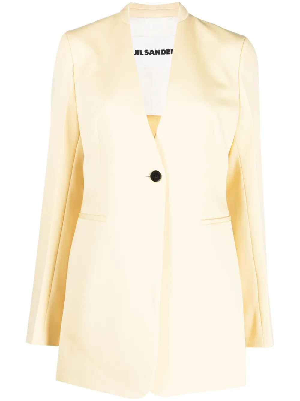 

Шерстяной однобортный блейзер JIL SANDER, желтый