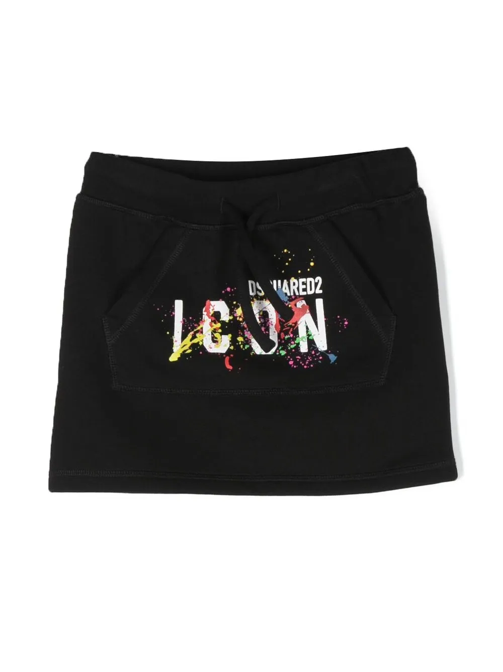 

Юбка мини с логотипом DSQUARED2 KIDS, черный