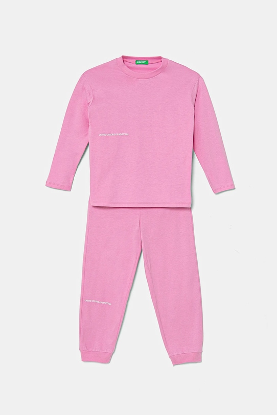 

Детская хлопковая пижама United Colors Of Benetton, розовый