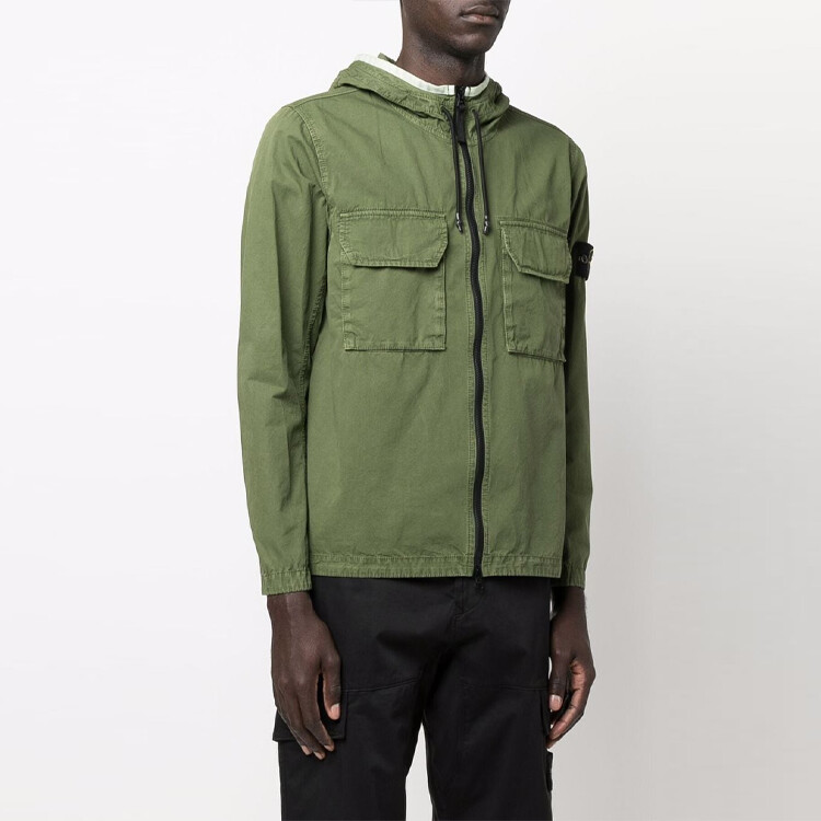 Куртка мужская зеленая Stone Island, зеленый — фото 4