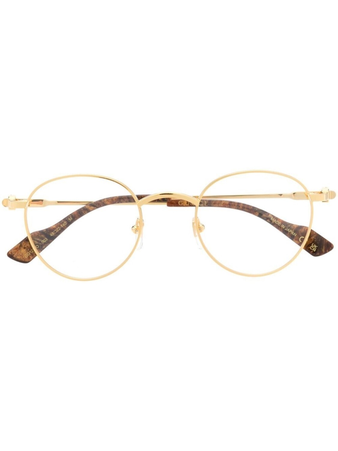 

Очки в круглой оправе Gucci Eyewear, золотой