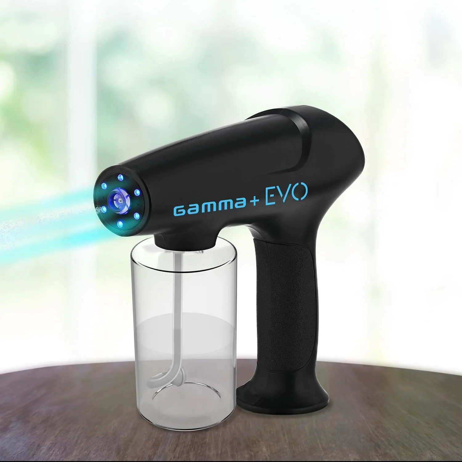 Беспроводной портативный распылитель воды GAMMA+ Evo Nano Mister, дезинфицирующий туман, перезаряжаемый через USB-C, для парикмахерских, салонов красоты и домашнего использования., Black — фото 4