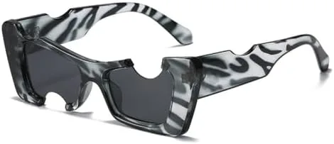 

Винтажные солнцезащитные очки 2027 года с маленьким вырезом для женщин, модные солнцезащитные очки в стиле хип-хоп для мужчин, панк-очки, белые очки MTZJH, D2