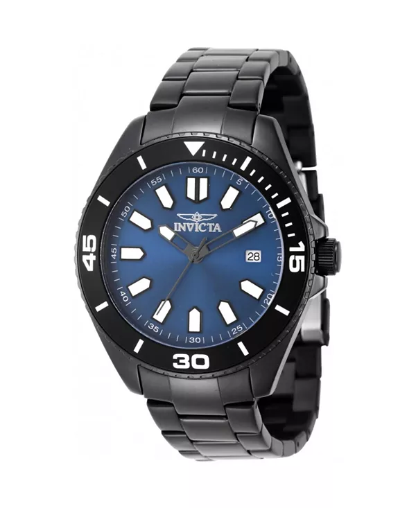 

Мужские кварцевые часы Pro Diver 46320 с тремя стрелками и синим циферблатом Invicta, blue