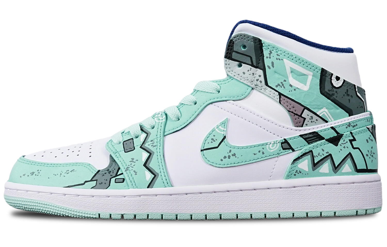 

Кроссовки Air JORDAN 1 Vintage Basketball Shoes Men High-Top Green White