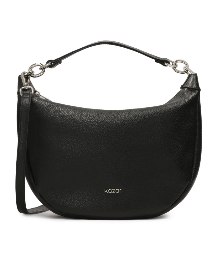 

Черная круглая кожаная сумка Kazar, черный