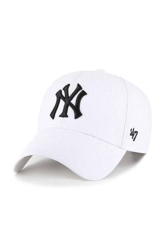 

Бейсболка New York Yankees из смесовой шерсти 47 brand, белый