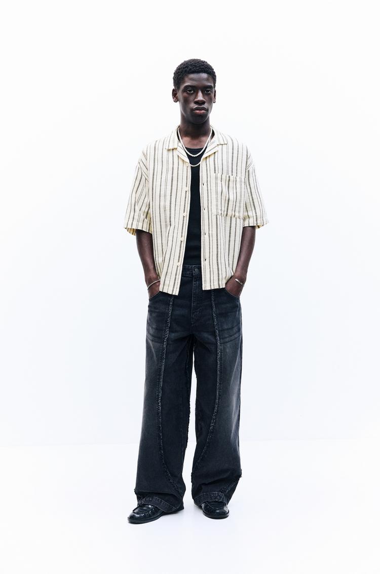 

Рубашка в деревенском стиле в полоску Pull And Bear, мультиколор