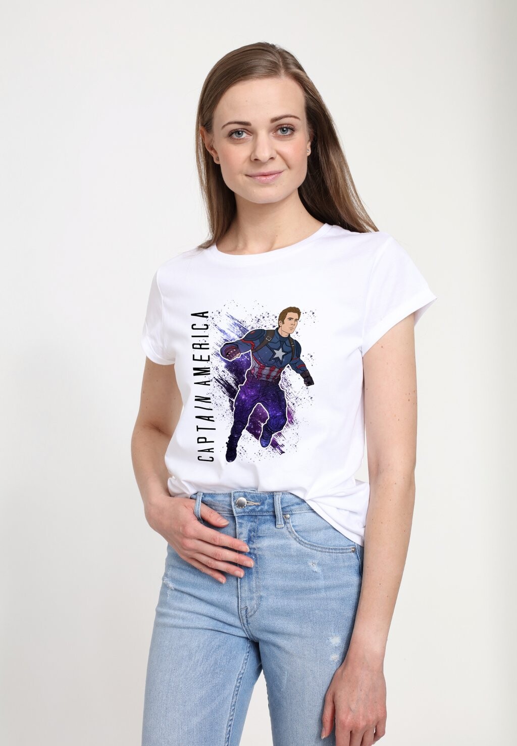 

Футболка с принтом AVENGERS ENDGAME CAPTAIN AMERICA PAINTED Henry Tiger, белый