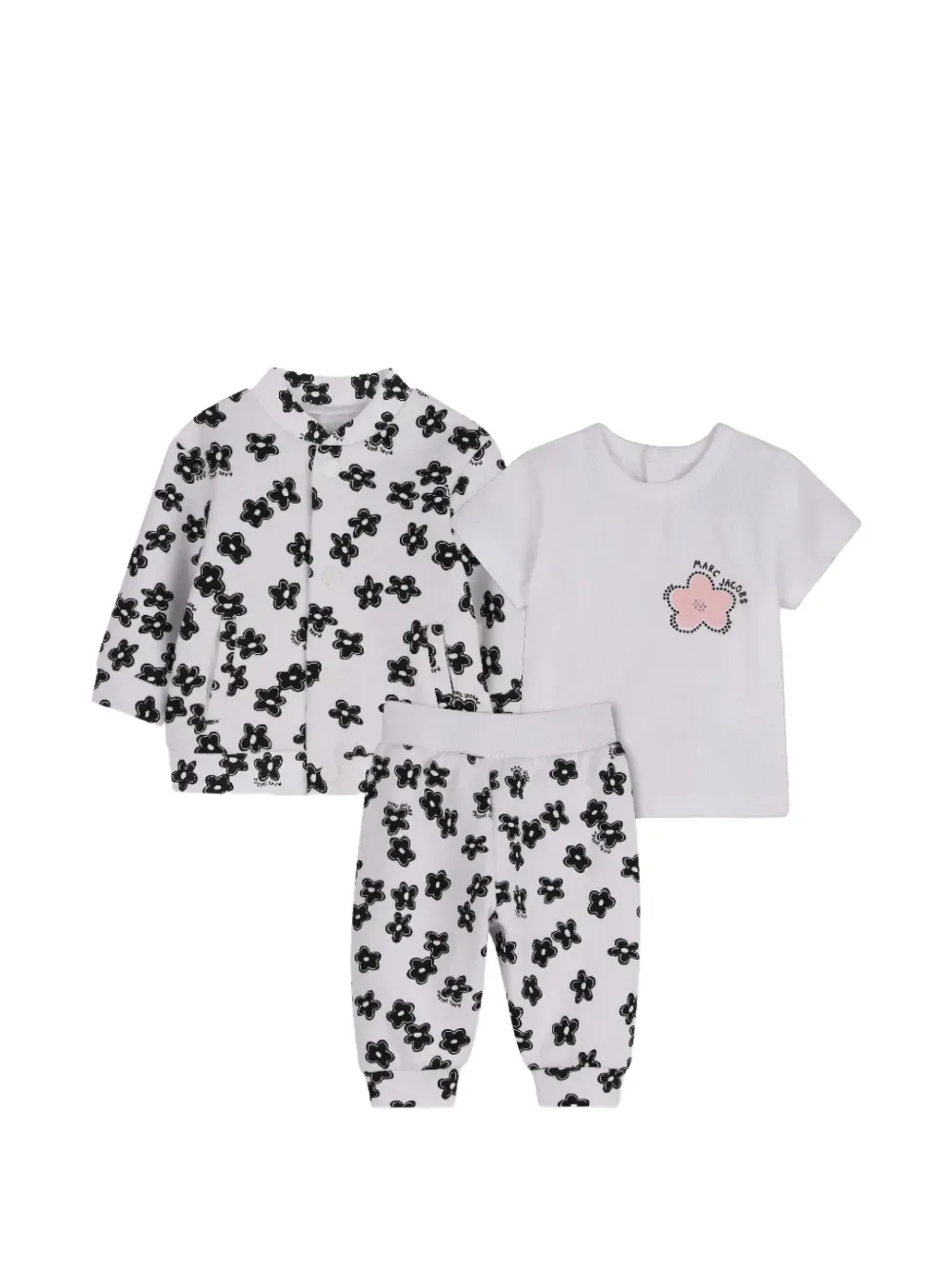 Комплект с цветочным принтом Marc Jacobs Kids, белый