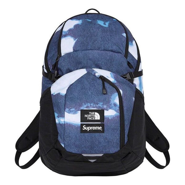 

Сумка x the north face bleached denim print pocono backpack 'blue black white' Supreme, синий