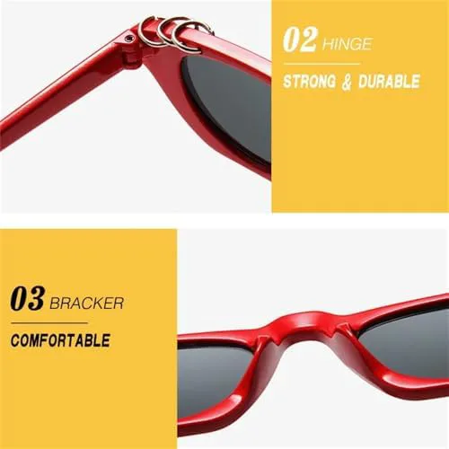 

Солнцезащитные очки 2027 года для женщин, винтажные, узкие, «кошачий глаз», маленькие, женские солнцезащитные очки с защитой от УФ-излучения UV400 MTZJH, 4