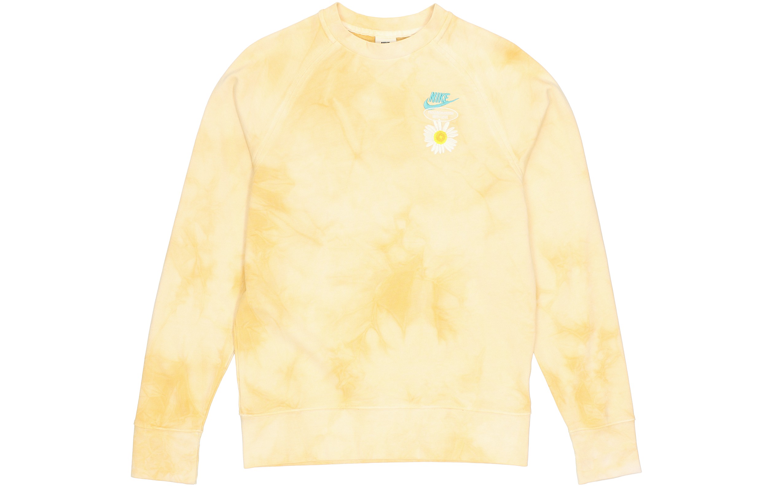 

Футболка Nike с тай-дай эффектом и вышитой маргариткой 'Gold Sand', Placer Gold