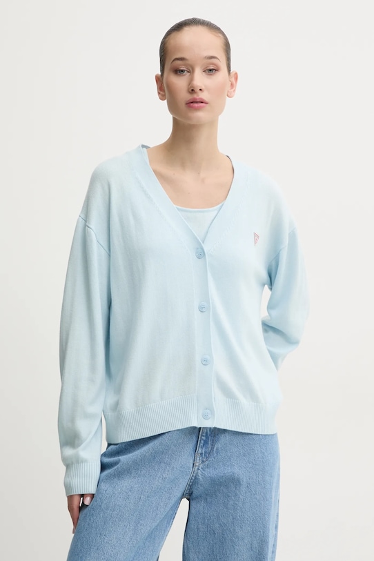 

Кардиган с добавлением шерсти Guess Jeans, синий