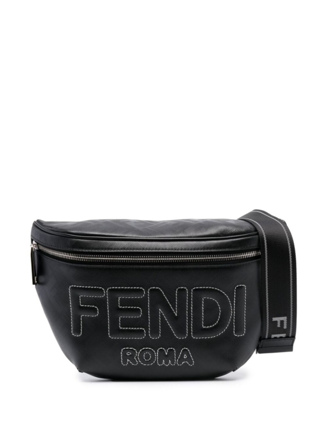 

FENDI поясная сумка с тисненым логотипом, черный