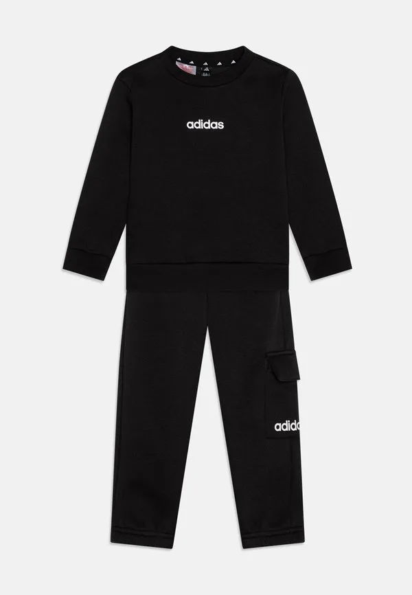 Детский спортивный костюм унисекс essentials для бега. Adidas Performance, Black/White