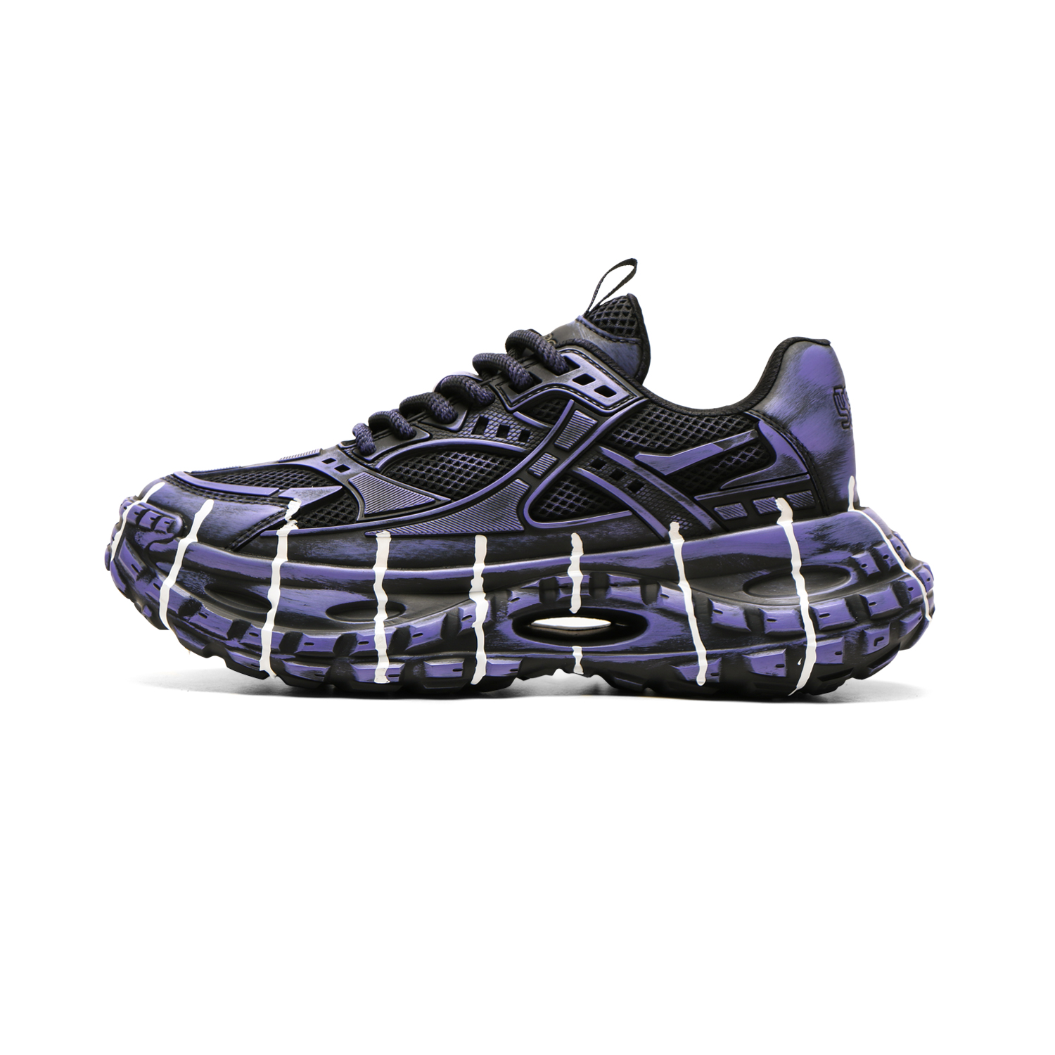 

Meixi Износостойкие дышащие низкие массивные кроссовки мужские Electric Glow Purple, цвет Electric Glow Purple