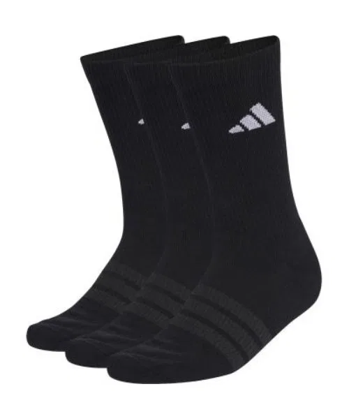 Носки спортивные adidas ESS 3 пары, хлопок, чёрные