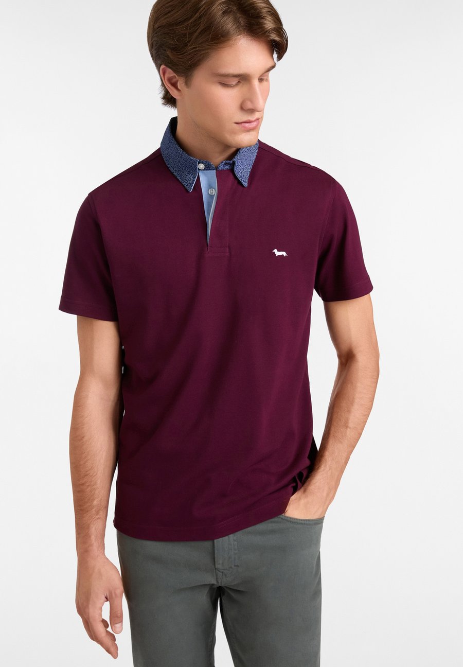 

Поло Harmont & Blaine MEZZA MANICA, Bordeaux Screziato/Bordeaux