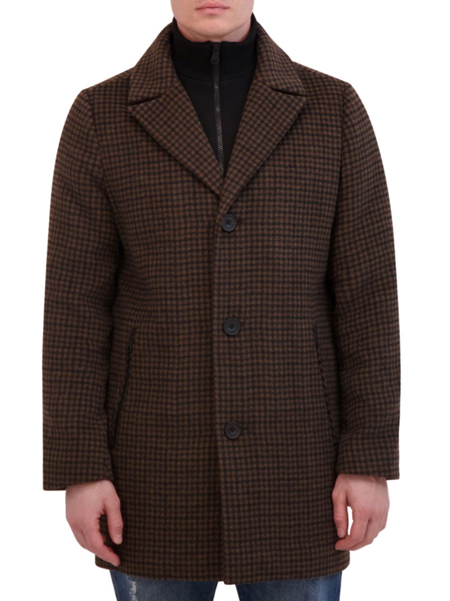 

Пальто с рисунком гусиная лапка Kenneth Cole, цвет Brown Black, Черный, Пальто с рисунком гусиная лапка Kenneth Cole, цвет Brown Black