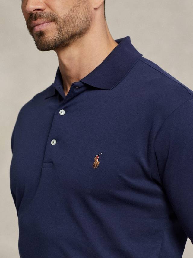 Хлопковая поло с коротким рукавом Regular Fit Ralph Lauren, Refined Navy — фото 3