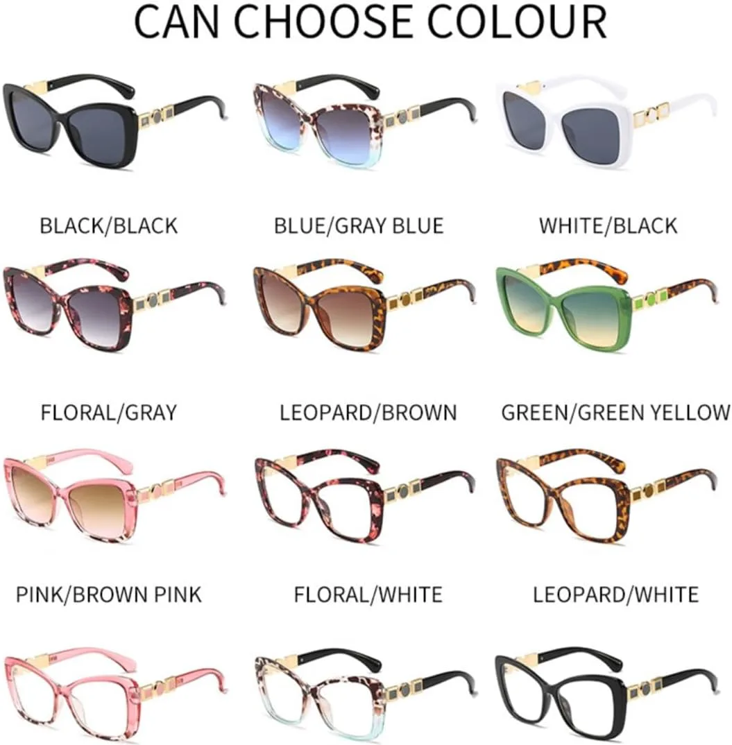 

Солнцезащитные очки для мужчин и женщин - защита UV400 - градиентные линзы "кошачий глаз" для занятий спортом на открытом воздухе и вождения DSVIGF, Flowers